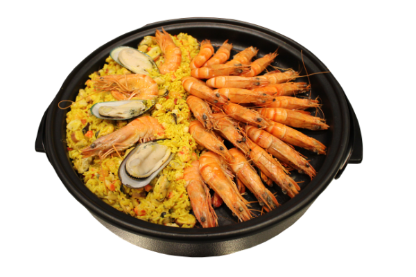 Paella/Garnalen-pan