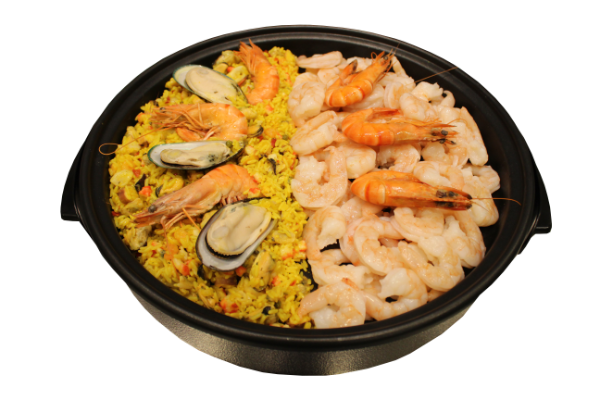 Paella/Gepelde Garnalen-pan